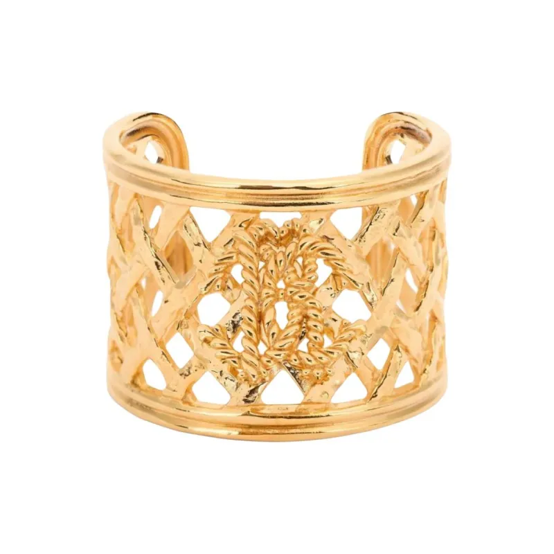 Roberto Cavalli Logo plaque Cuff Bracelet-0