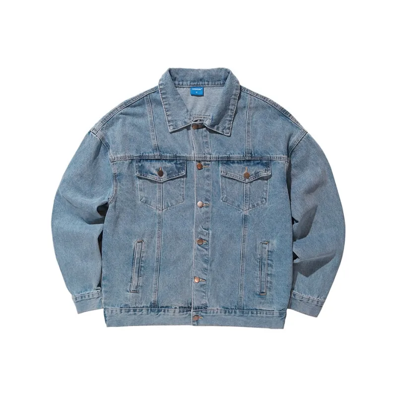 LOOKUN Denim Jackets Men Light Blue-0