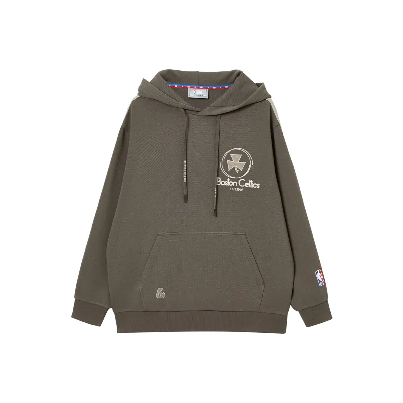 JACK JONES· x NBA Boston Celtics Team Spring Sweatshirt Men's Black Olive-0
