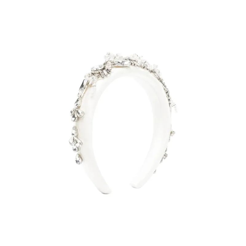 Self portrait Embellished Satin Headband-0