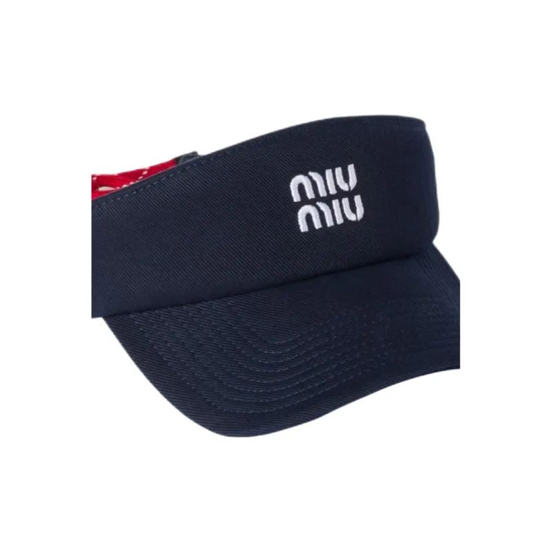 MIU MIU Canvas, Cotton Sun Protection Hats Women's Blue-2