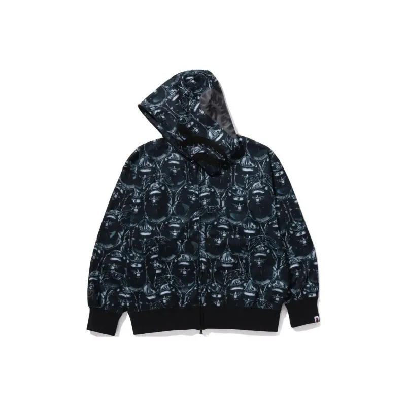 Bape Ape Head Graffiti Shark Full Zip Hoodie-0