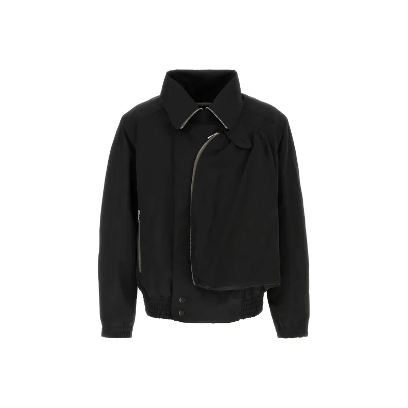 DRIES VAN NOTEN High-Neck Zip-Up Jacket Jackets Coats Men's Black-0