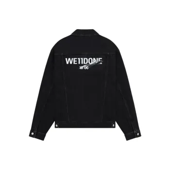 WE11DONE Logo print Denim Jacket