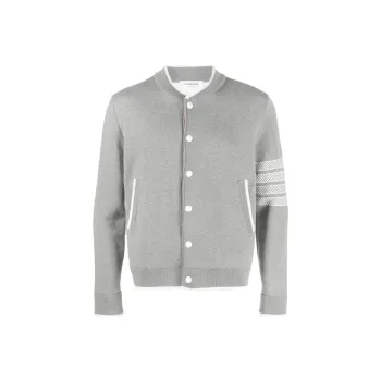 THOM BROWNE 4 bar Anchor print Cardigan