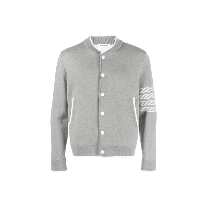 THOM BROWNE 4 bar Anchor print Cardigan-0