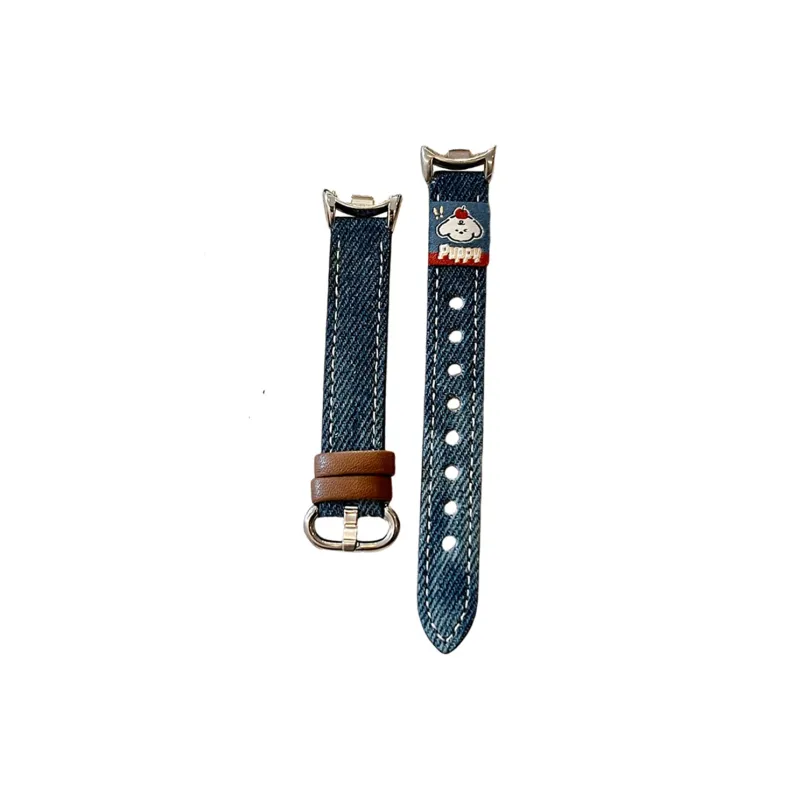 CHUANGYIDA Xiaomi Compatibility Watch Band 135 210mm Denim Material-2