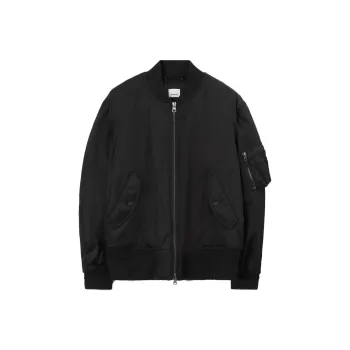 Burberry Chequered Crest Bomber Jacket