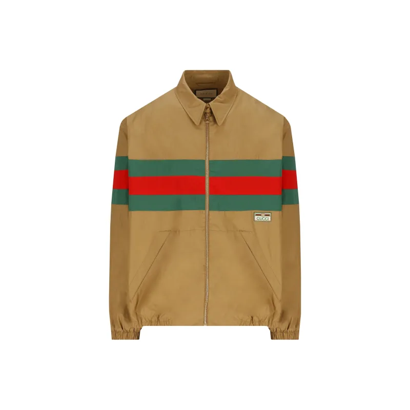 GUCCI Web Striped Zipped Jacket-0