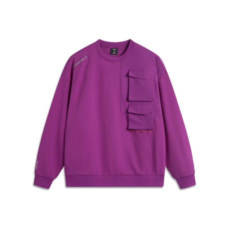 LiNing CF Tracing Outdoor Collection Sweatshirt Unisex Cosmic Sky Purple-0