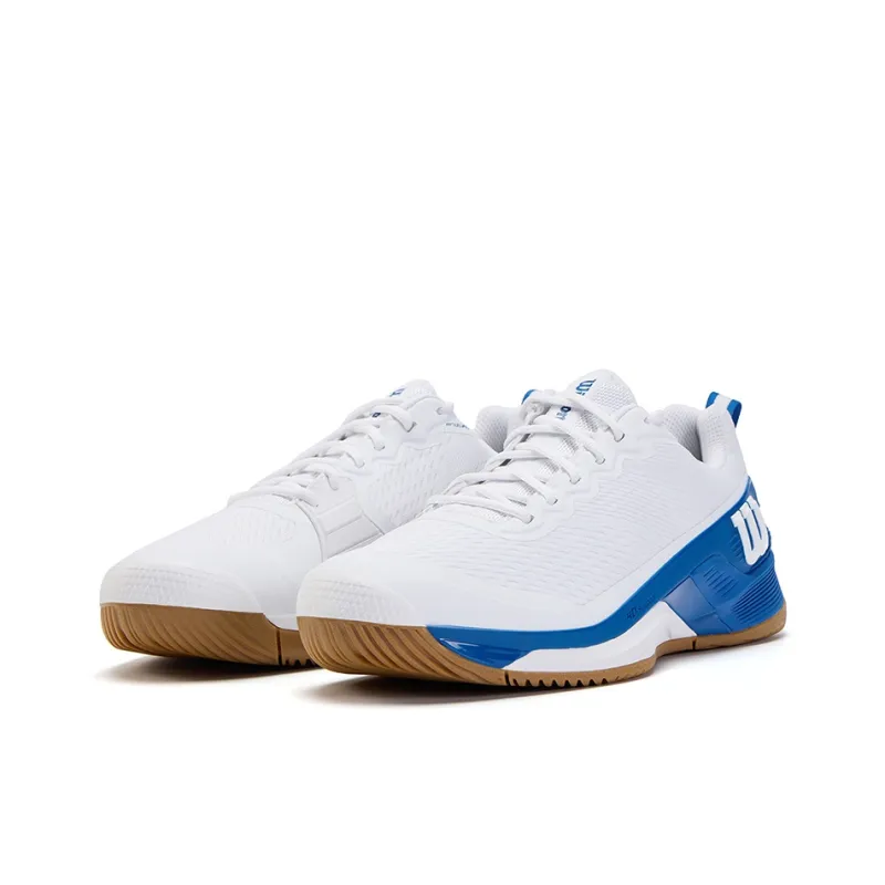 Wilson RUSH PRO 4.5 Cushioning, Breathable, Supportive Low Top Tennis Shoes Men's White Blue-2