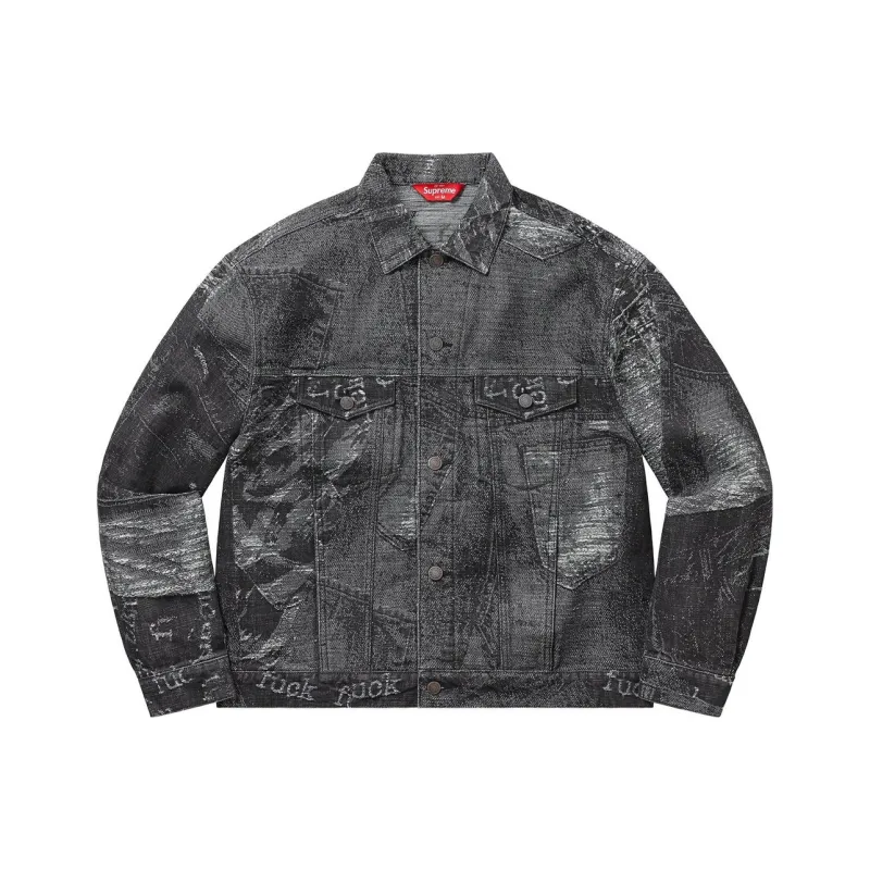 Supreme Archive Denim Jacquard Trucker Jacket-2