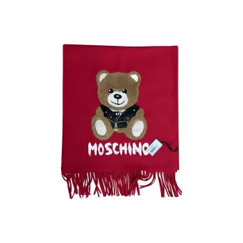 MOSCHINO Knit Scarves Unisex Red