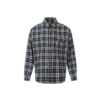 IMHM Shirt Unisex Blue Plaid Color