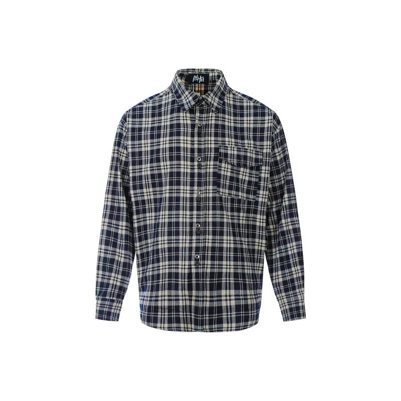 IMHM Shirt Unisex Blue Plaid Color-0