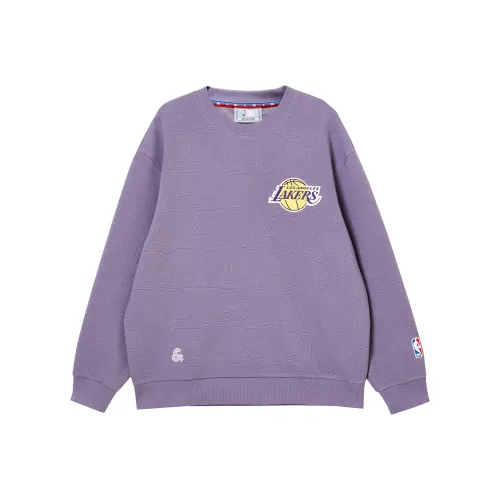 JACK JONES· x NBA JACK&JONESxNBA Spring Summer Sweatshirt Men's Gray Purple