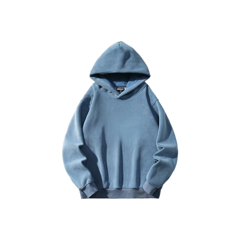 ZMOH Plain Net Series Hoodie Unisex Couple's-14