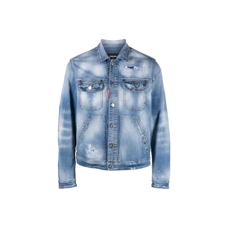 DSQUARED2 Logo print Denim Jacket-0