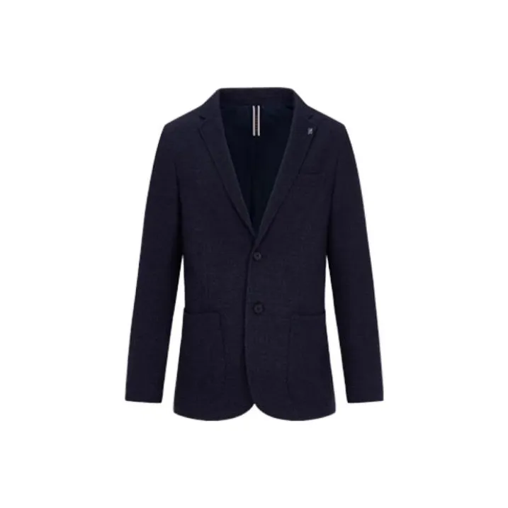 HAZZYS Business Suits Men Deep Navy Blue-0