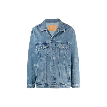 Martine Rose Denim Jackets Men Blue