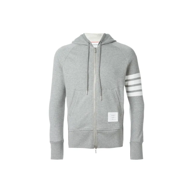 THOM BROWNE Classic Loopback 4 Bar Zip Hoodie-0