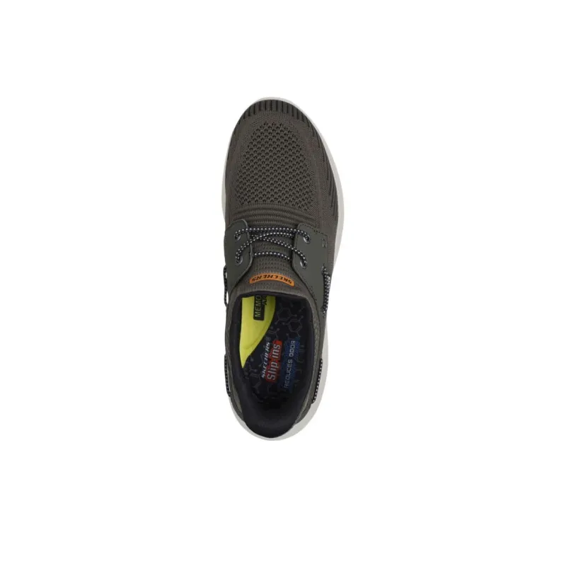 Skechers Lawson Parasail Low Top Casual Shoes Men's Olive Green-3