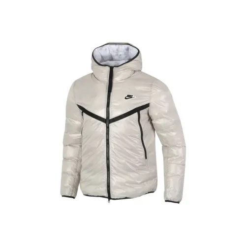 Nike Puffer Jackets Men Stone White
