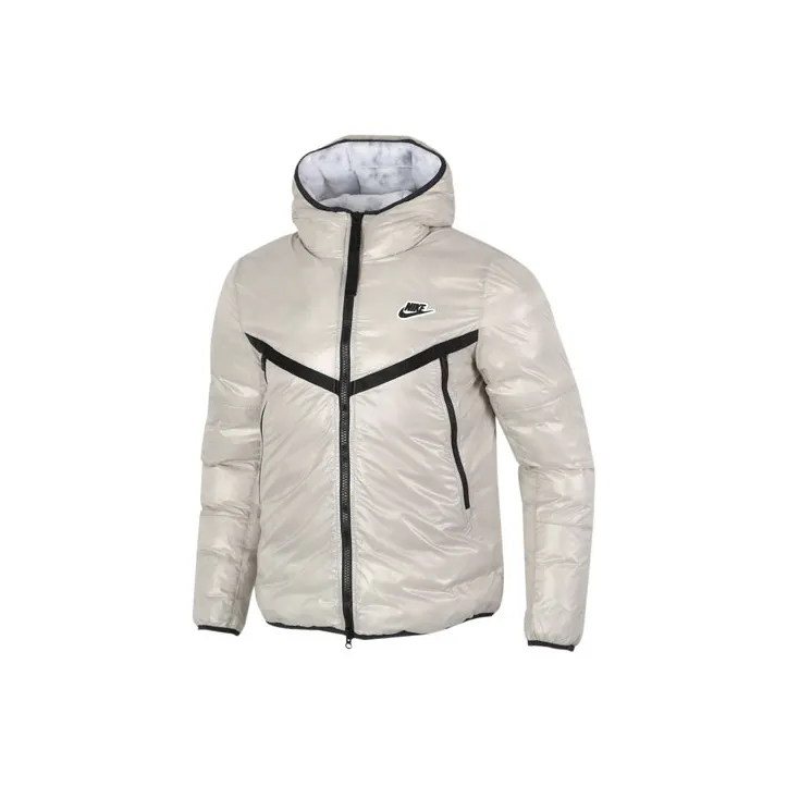 Nike Puffer Jackets Men Stone White-0