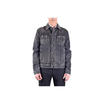 BALMAIN Denim Jackets Men Black