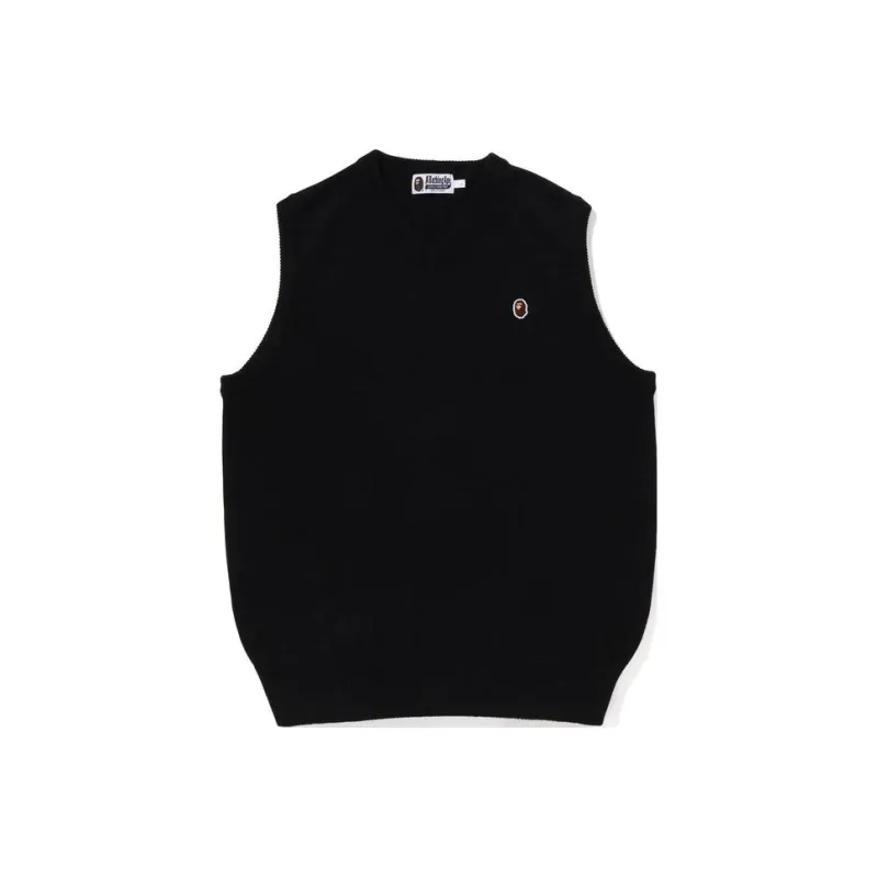 Bape Ape Head One Point Knit Vest-0