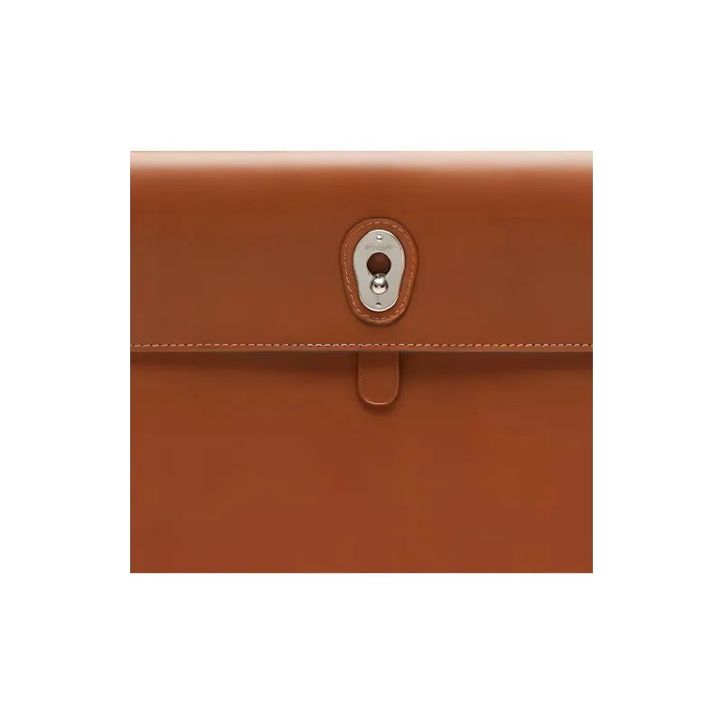 AU DEPART Calfskin Clutch Large Size Women's Brandy Brown-4