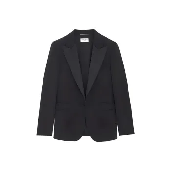 SAINT LAURENT FW23 Business Suit Coat Men's Black