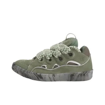 Lanvin Curb Low Top Skateboard Shoes Men's Green