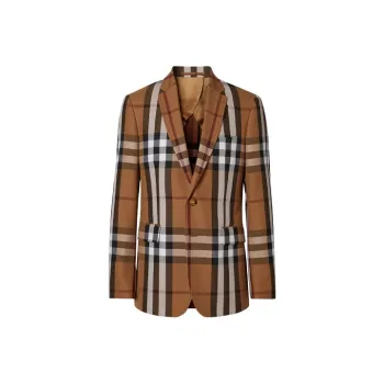 Burberry Checked Tailored Blazer