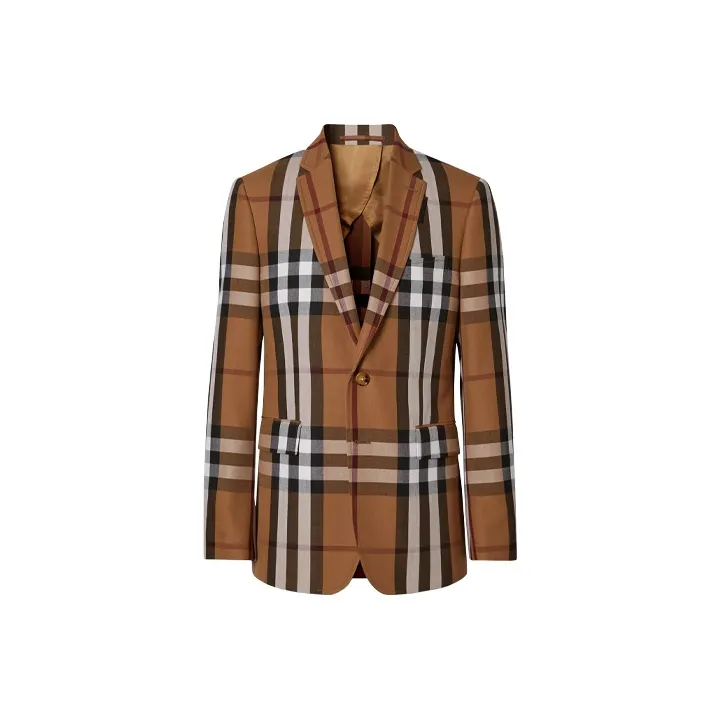 Burberry Checked Tailored Blazer-0