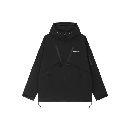 A Chock Waterproof And Windproof Windbreaker Jacket Unisex Black