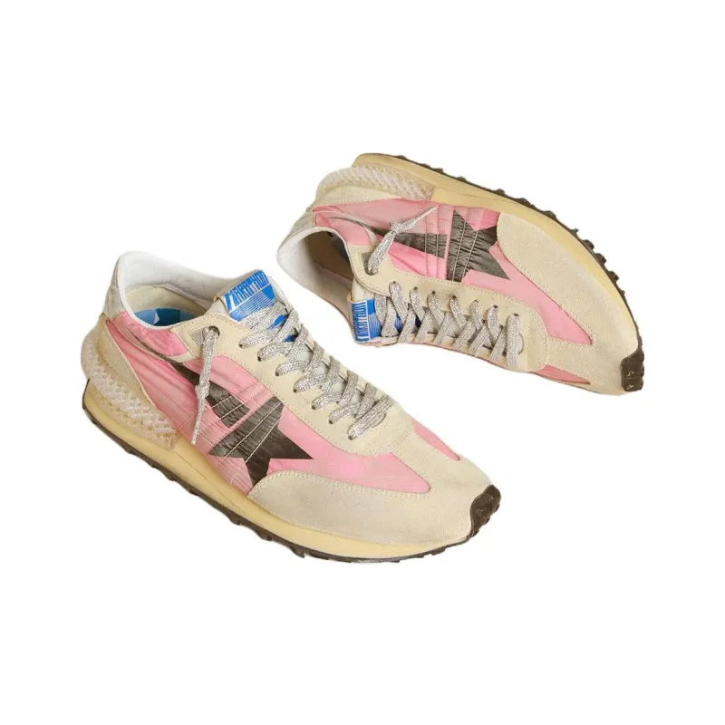 Golden Goose Marathon Low Top Casual Shoes Women's Pink-2