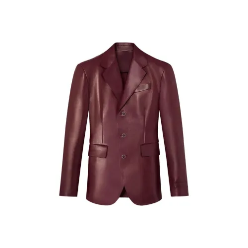 VERSACE Business Suits Coats Men's Burgundy