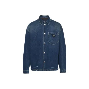 PRADA Denim Jackets Men Blue