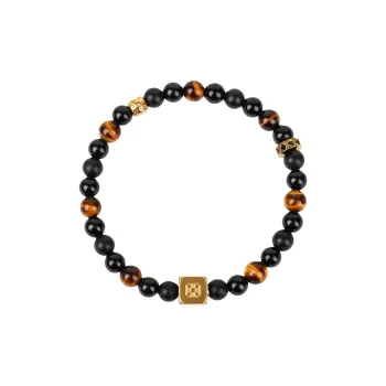 FOUNDIN Natural Tiger's Eye Stone Bracelets Unisex