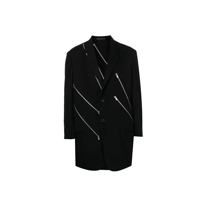 Yohji Yamamoto Zip detail Single breasted Blazer-0