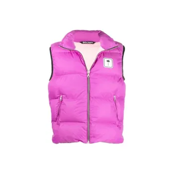 PALM ANGELS Logo patch Padded Gilet