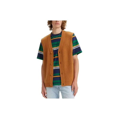 Levis Vests Men Brown