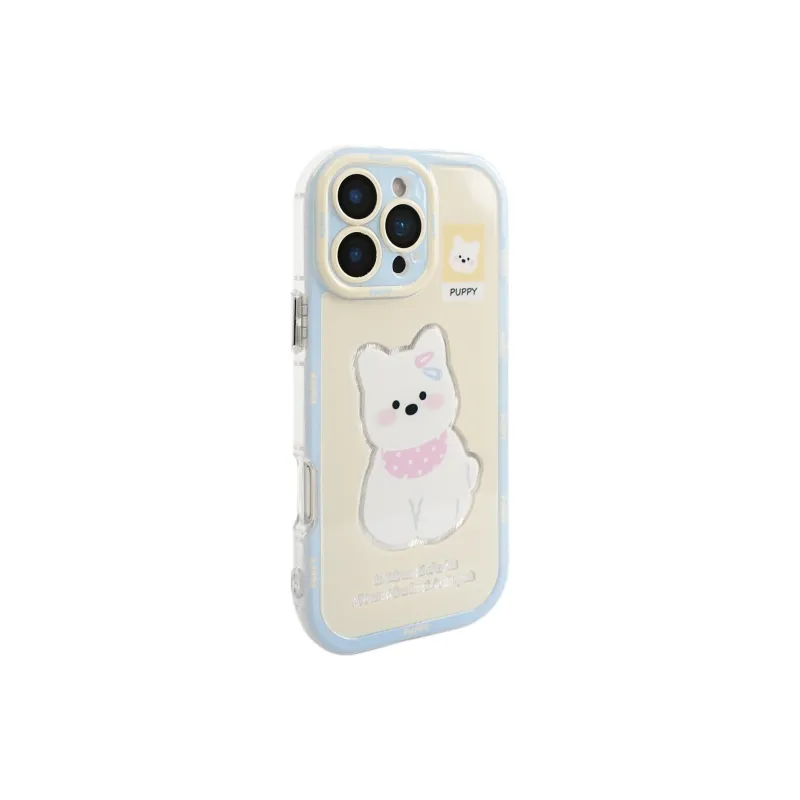 Sopi Acrylic Material Cream Camlet West Highland Phone Cases Compatible With IPhone 16/15 Pro Max/Apple 13/14 Pro/Max-1
