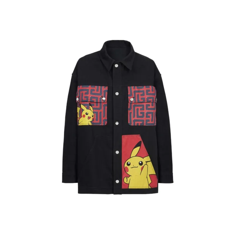 BALMAIN X Pokemon Print Denim Jacket-0