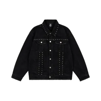 XINYINSU Denim Jacket Unisex Black