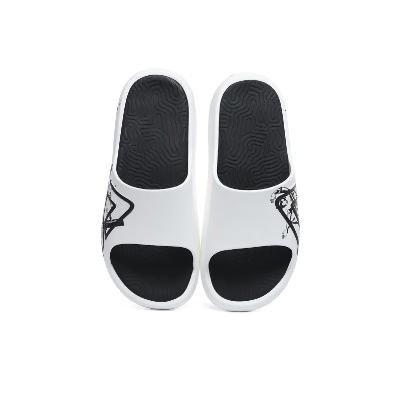PEAK Extreme National Creativity Slip Resistant Abrasion Resistant Cushioning Slide Slippers Men's Mismatched Wing Chun-4