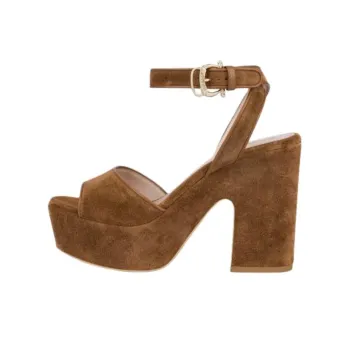 Pollini Moka One Strap Sandals 11cm Women's Brown
