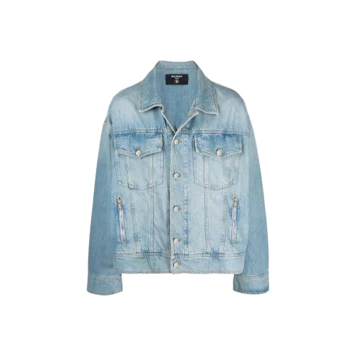 balmain koszulka SS22 Denim Jacket Men's Blue