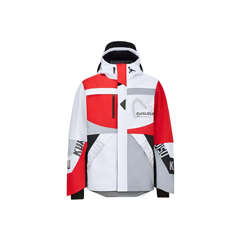 Fourtry X EVISU Windbreaker Jackets Unisex White-0